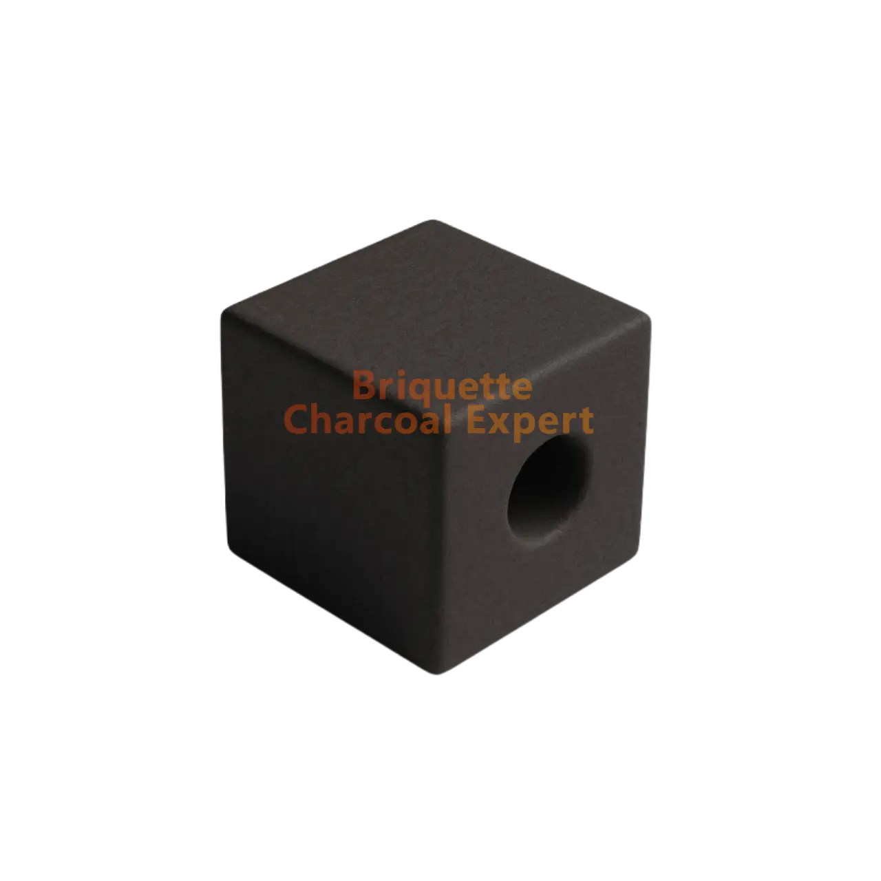 Cube shisha charcoal with center hole for ventilation